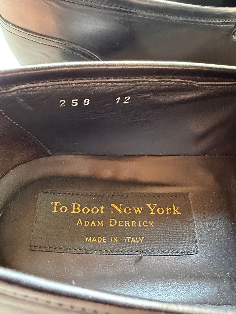 To Boot Black Leather Penny Loafers with Classic Strap - Picture 2 of 8